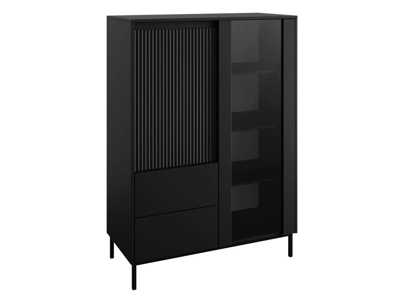 MIRJAN24 Vitrine Ozmi 2D2S Schwarz Glas Metall - Bild 3