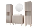 MIRJAN24 Badmöbel-Set Nubia VI 5er-Set Spiegel Waschbeckenschrank Cashmere Bild 1