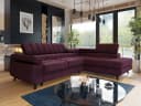 MIRJAN24 Ecksofa Nord Premium L-Form mit Schlaffunktion und Bettkasten Violett Bild 2