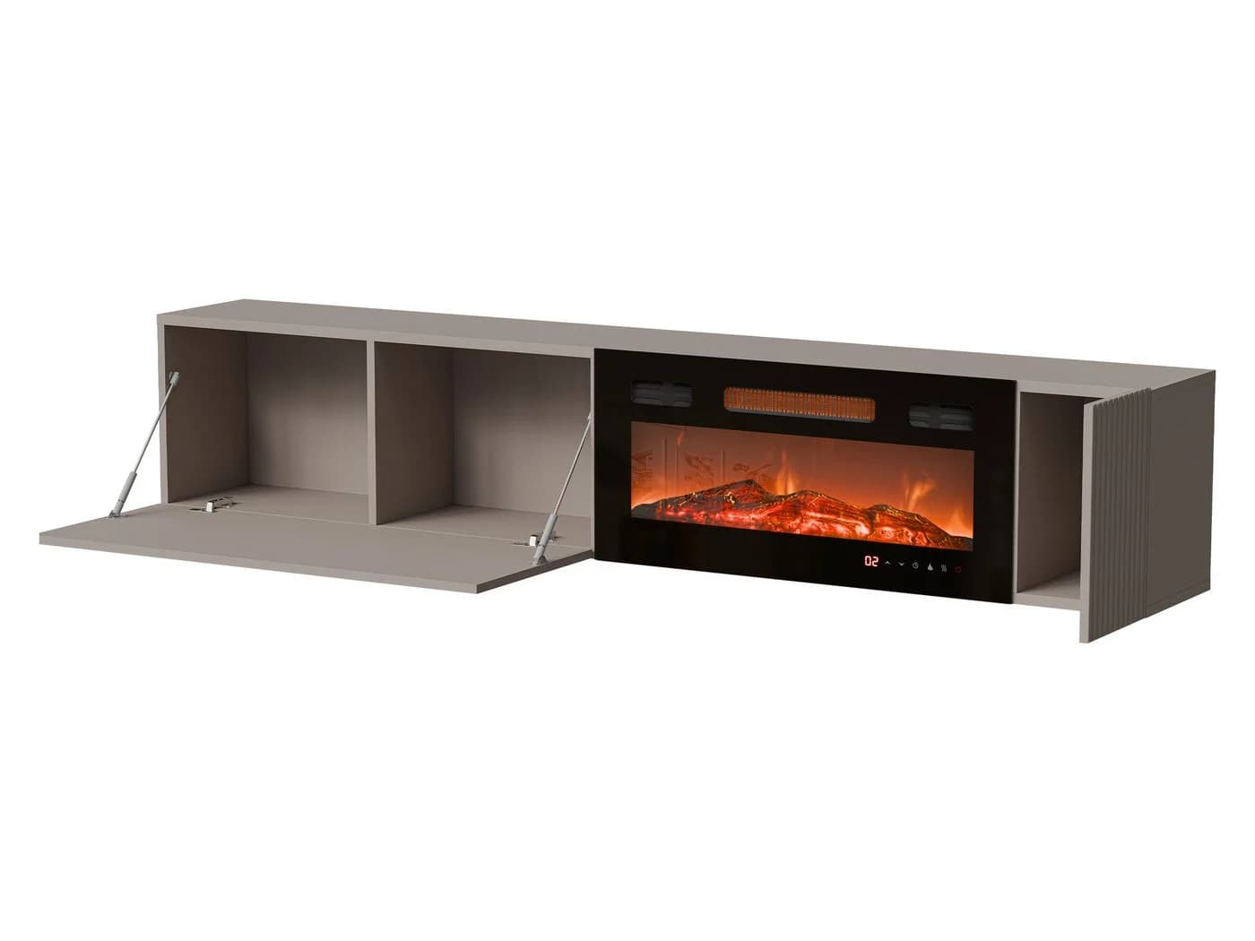MIRJAN24 TV-Schrank Capital 200 EF mit Kamin LED-Flamme Schwarz - Bild 3