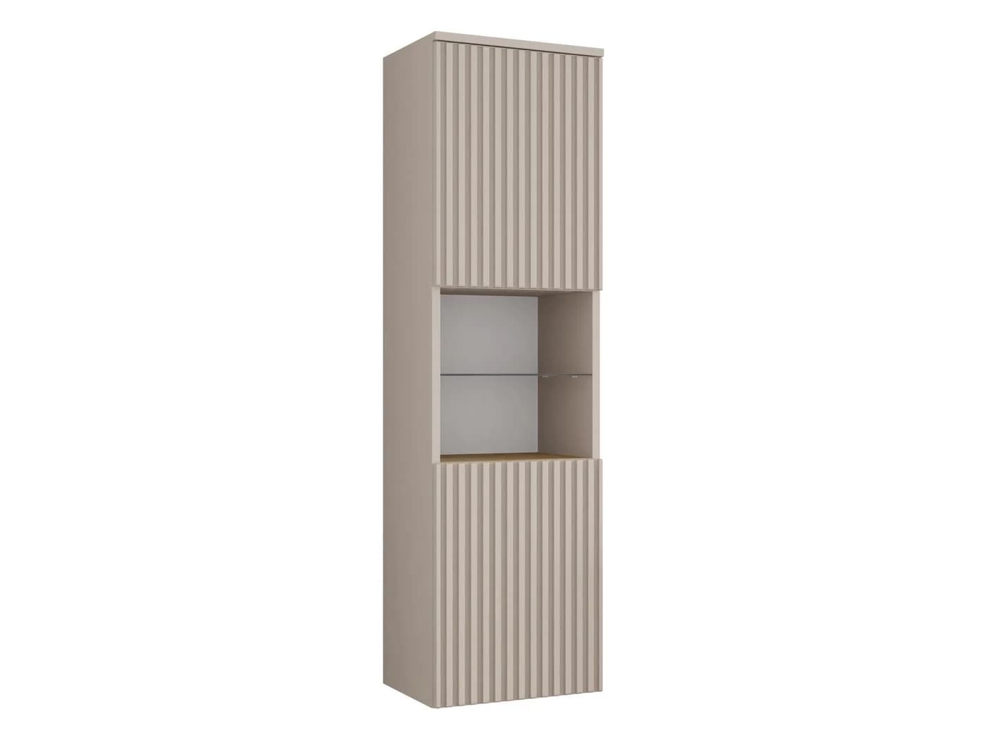 MIRJAN24 Hochschrank Kertos Rillen Beige Marmor-Optik Push-to-Open - Bild 2