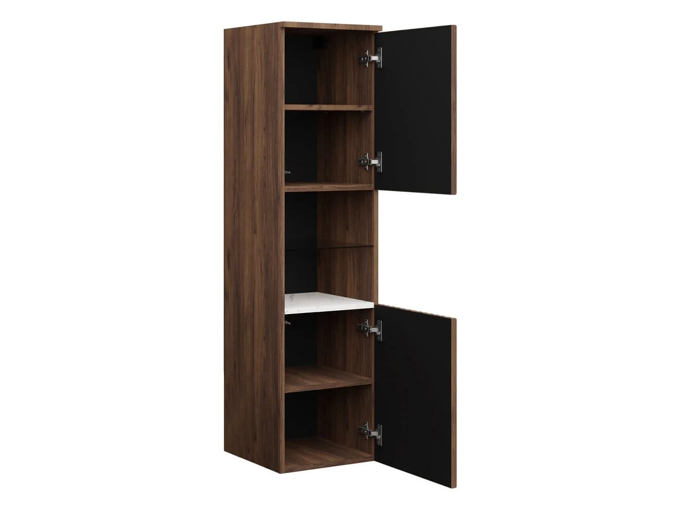 MIRJAN24 Hochschrank Kertos Rillen Beige Marmor-Optik Push-to-Open - Bild 3