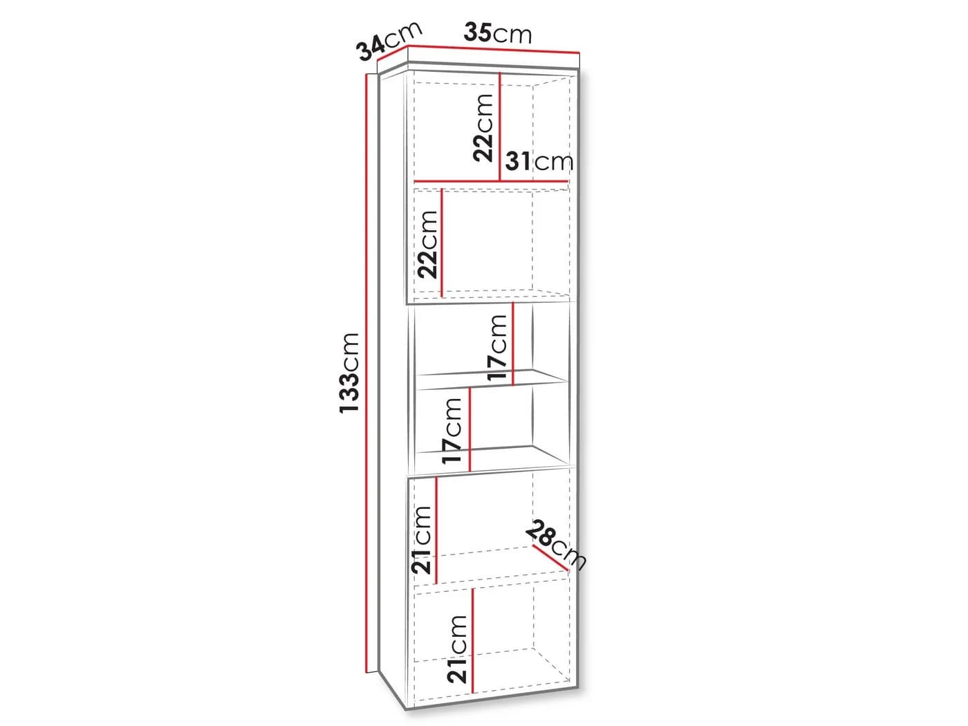 MIRJAN24 Hochschrank Kertos Rillen Beige Marmor-Optik Push-to-Open - Bild 4