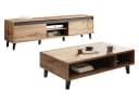 MIRJAN24 Wohnzimmer-Set Nord II, 2er-Set, Kommode, TV-Lowboard, Holz-Optik, 12 cm Füße Bild 1
