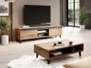 MIRJAN24 Wohnzimmer-Set Nord II, 2er-Set, Kommode, TV-Lowboard, Holz-Optik, 12 cm Füße Bild 2