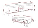 MIRJAN24 Wohnzimmer-Set Nord II, 2er-Set, Kommode, TV-Lowboard, Holz-Optik, 12 cm Füße Bild 5