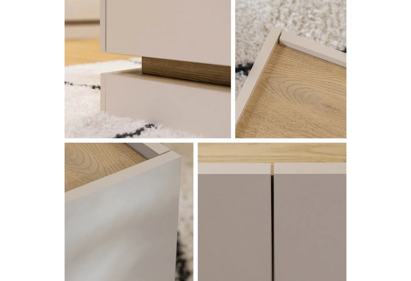MIRJAN24 Kommode Zarpant K160 3D Sandbeige/Eiche Cremona - Bild 4
