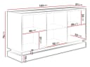 MIRJAN24 Kommode Zarpant K160 3D Sandbeige/Eiche Cremona Bild 5