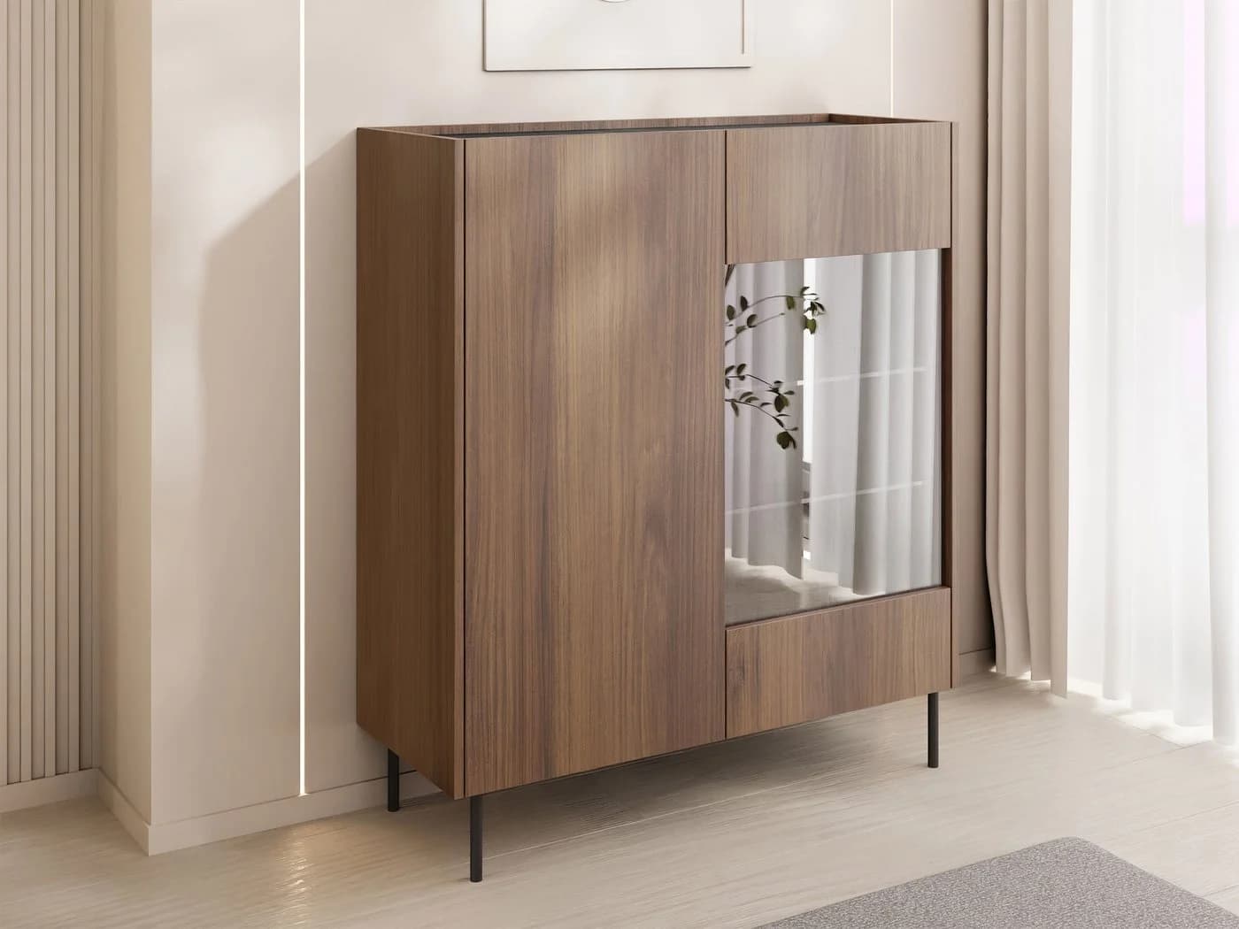MIRJAN24 Vitrine Tewos W97 mit gehärtetem Glas 4 mm