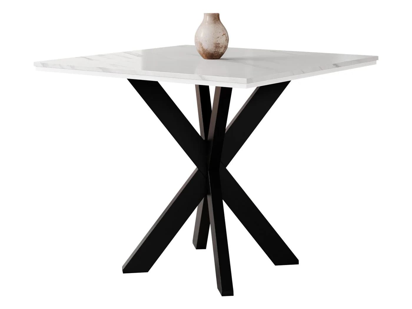 MIRJAN24 Esstisch Paro Schwarz Metall 90x90 cm - Bild 2