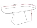 MIRJAN24 Couchtisch Noa Cashmere, Basis aus Stahl Bild 3