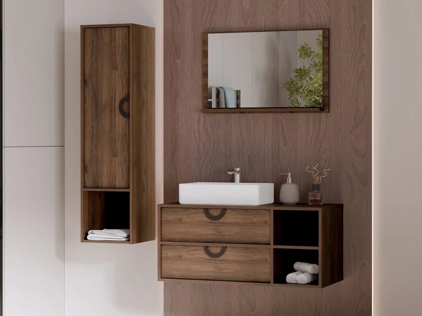 MIRJAN24 Badmöbel-Set 14er mit Spiegel, Schrank & Becken - Bild 3