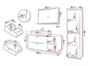 MIRJAN24 Badmöbel-Set 14er mit Spiegel, Schrank & Becken Bild 5