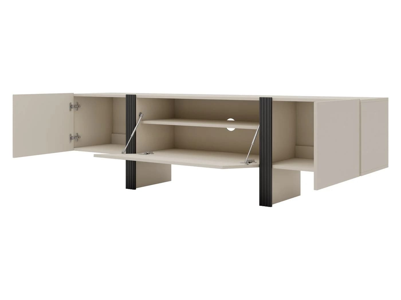 MIRJAN24 TV-Schrank 200 3D Tore 01 mit zwei Drehtüren und Klappe Gasdruckfeder - Bild 4