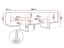 MIRJAN24 TV-Schrank 200 3D Tore 01 mit zwei Drehtüren und Klappe Gasdruckfeder Bild 5
