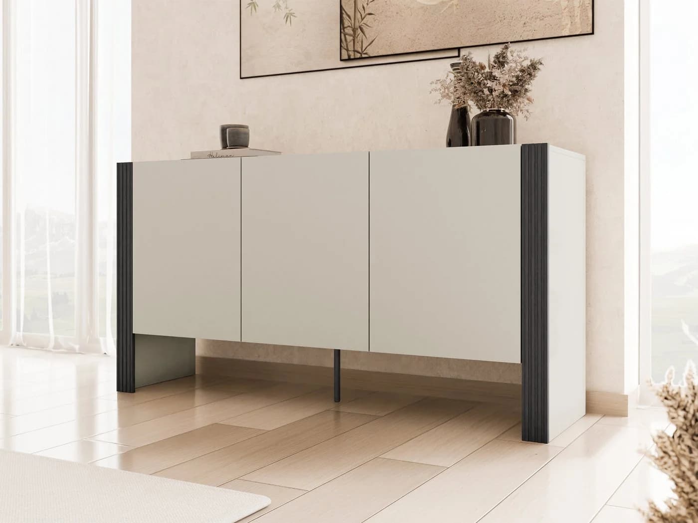MIRJAN24 Kommode 150 3D Tore 03 mit Drehtüren