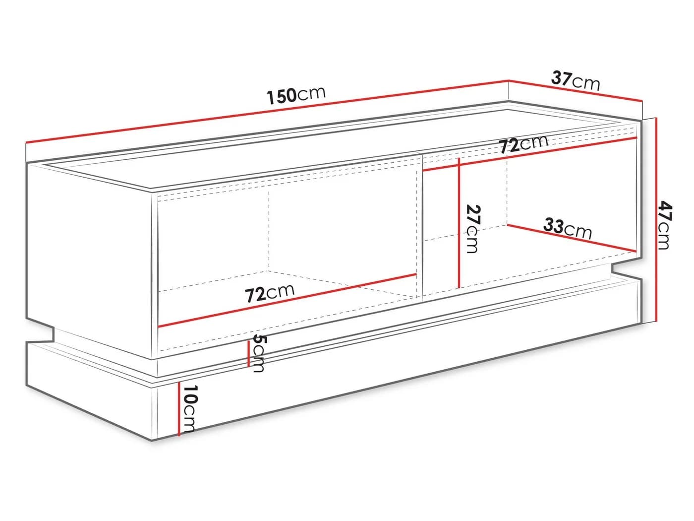 MIRJAN24 TV-Schrank Zarpant 150 2K Sandbeige Eiche Cremona - Bild 5