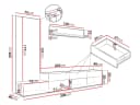 MIRJAN24 Wohnwand Narezi II TV-Lowboard Wandboard Wandpaneel Griffloses Öffnungssystem Bild 4