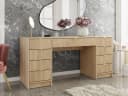 MIRJAN24 Schreibtisch Tireno Bis mit neun Schubladen, Goldfarben Aluminiumgriffe Bild 1