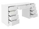 MIRJAN24 Schreibtisch Tireno Bis mit neun Schubladen, Goldfarben Aluminiumgriffe Bild 3