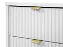 MIRJAN24 Schreibtisch Tireno Bis mit neun Schubladen, Goldfarben Aluminiumgriffe Bild 4