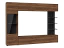 MIRJAN24 Wohnwand Lazando Komplett-Set mit Hängeschrank, Vitrine, TV-Lowboard und Wandregal Bild 1