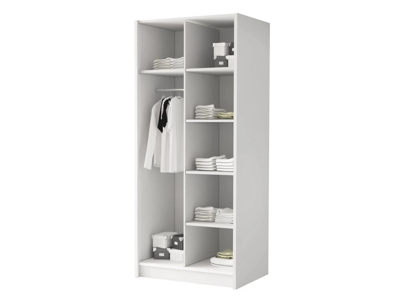 MIRJAN24 Kleiderschrank Bono I mit zwei Drehtüren, Kleiderstange, Metallgriffe - Bild 4