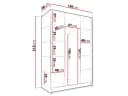 MIRJAN24 Kleiderschrank Calia I Drehtüren Metallgriffe Bild 5