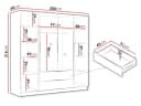 MIRJAN24 Kleiderschrank Sofia II mit Frontspiegel und Schubladen Bild 4