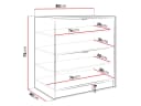 MIRJAN24 Schuhschrank Tireno 2K Aluminiumgriffe Gold Bild 4