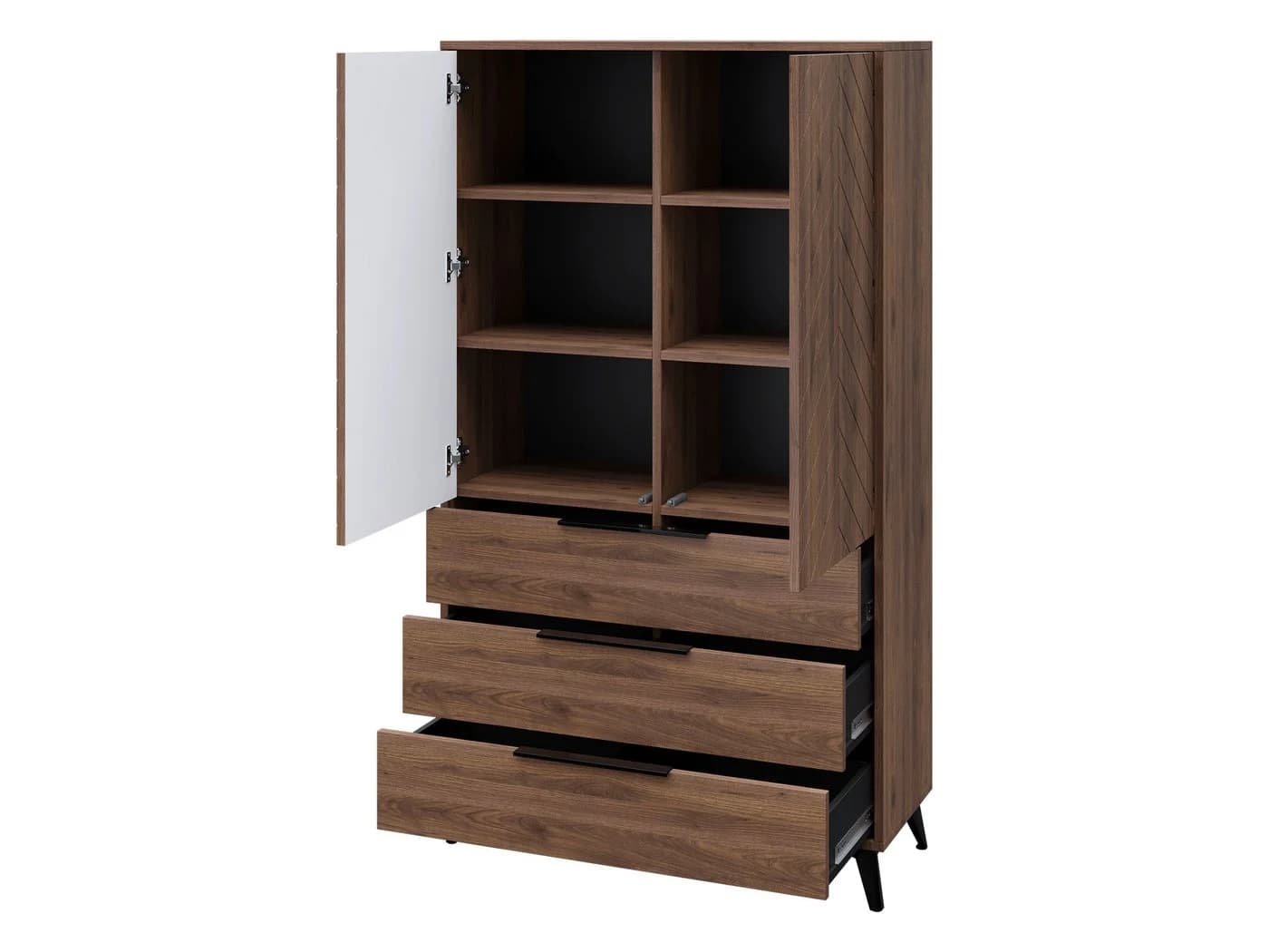 MIRJAN24 Kleiderschrank Xylix Schwarz Braun mit Schubladen - Bild 4
