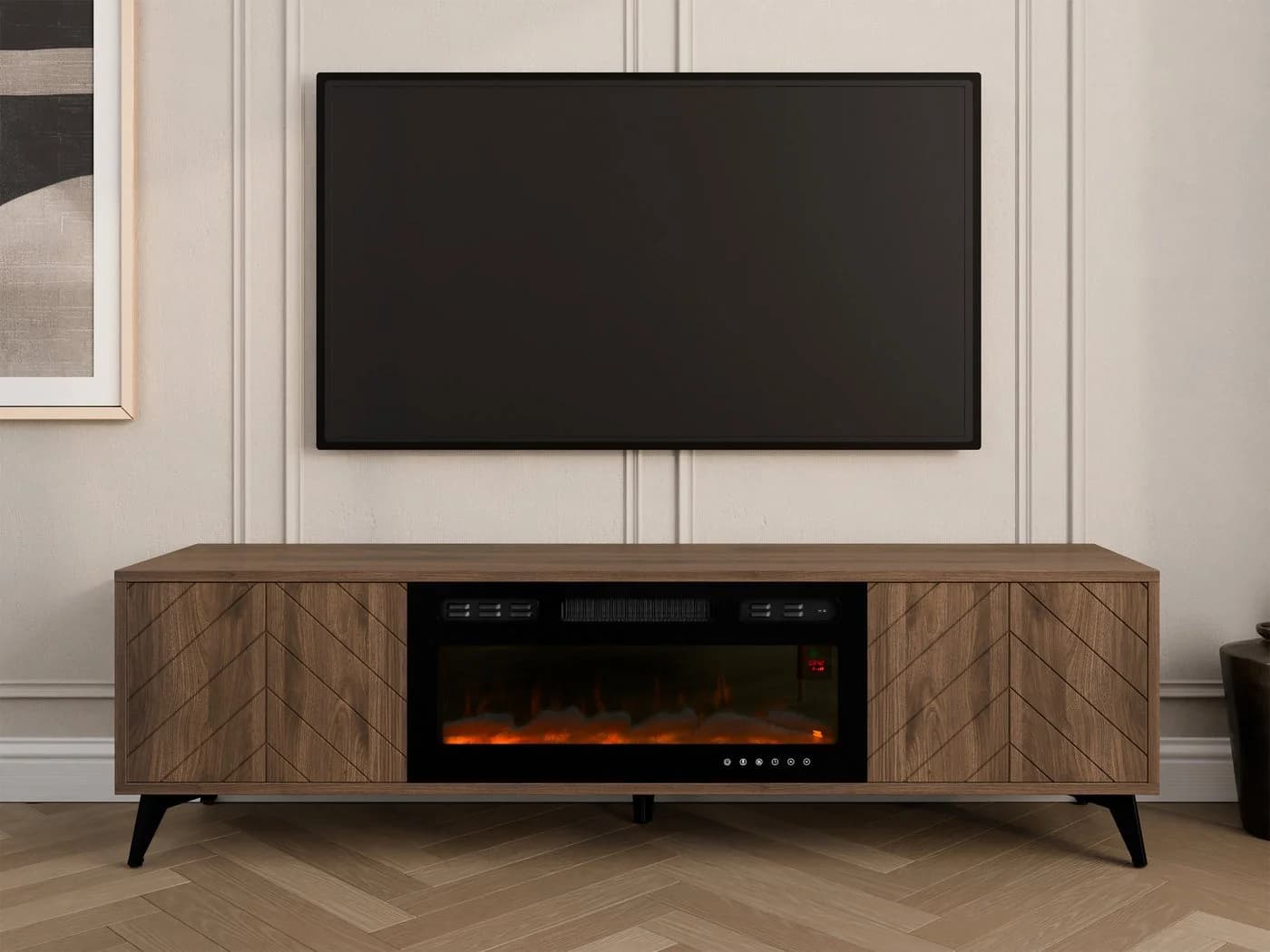 MIRJAN24 TV-Schrank Xylix mit Elektrischem Kamin und LED-Flamme - Bild 3