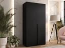 MIRJAN24 Kleiderschrank Mila I 100 Schwarz mit Kleiderstange Bild 1