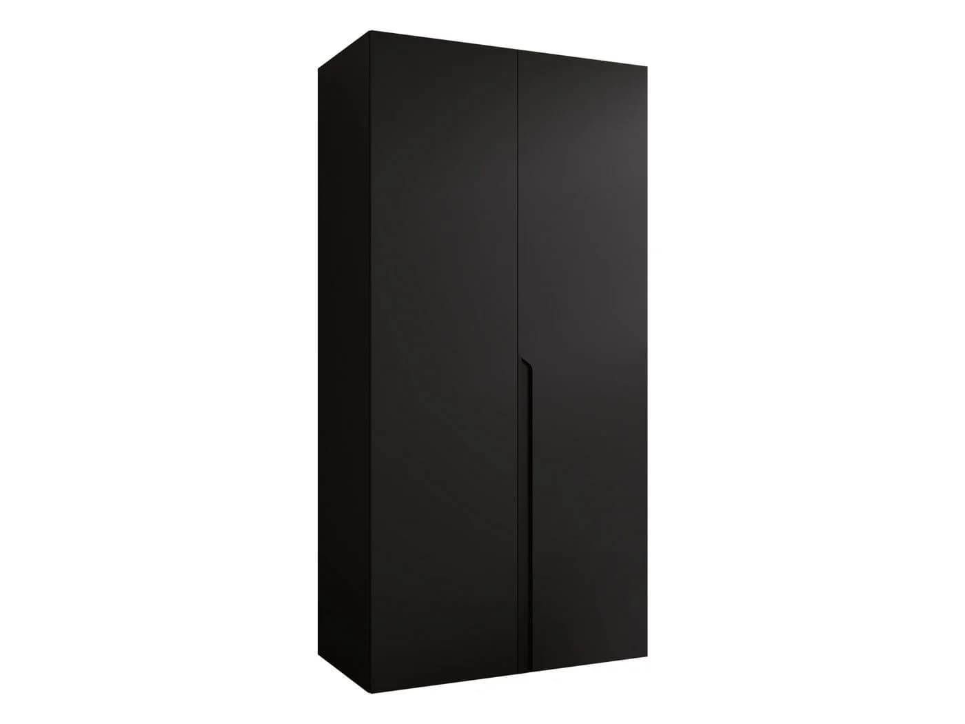 MIRJAN24 Kleiderschrank Mila I 100 Schwarz mit Kleiderstange - Bild 2
