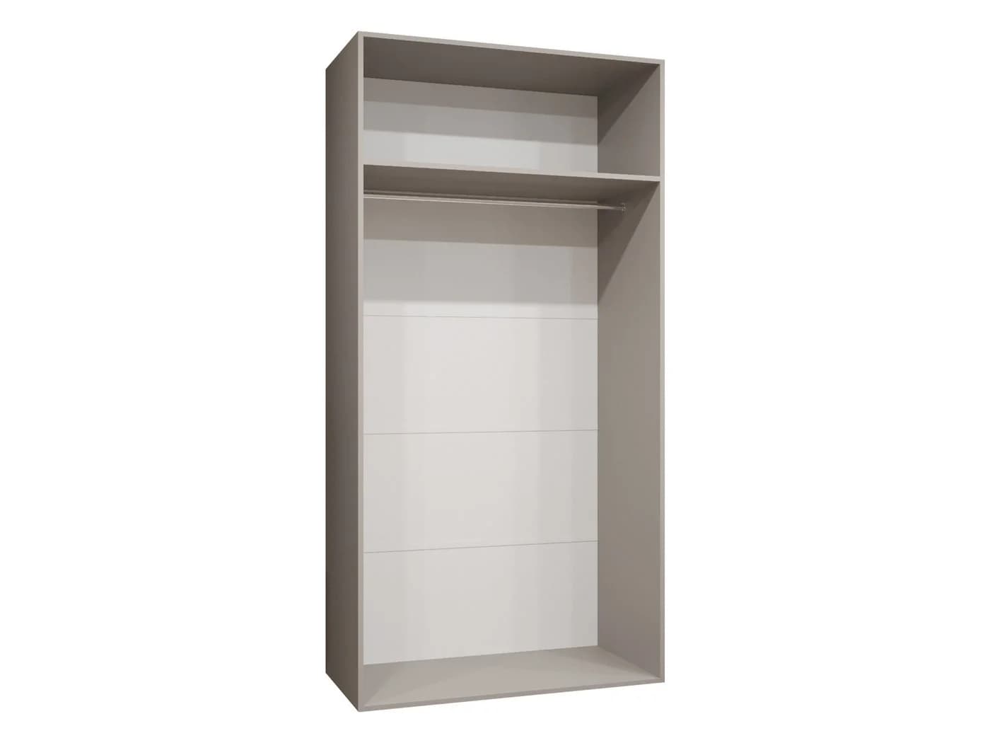MIRJAN24 Kleiderschrank Mila I 100 Schwarz mit Kleiderstange - Bild 4