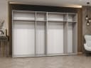 MIRJAN24 Kleiderschrank Mila I 300 Weiß/Gold mit sechs Drehtüren Bild 3