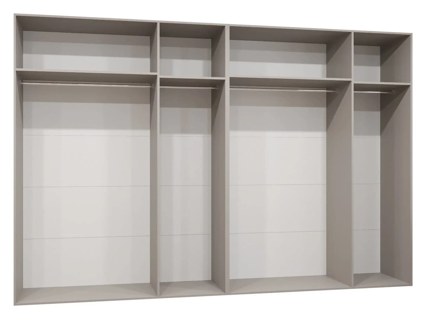 MIRJAN24 Kleiderschrank Mila I 300 Weiß/Gold mit sechs Drehtüren - Bild 4