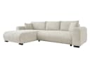 MIRJAN24 Ecksofa Merkos Beige Chenille mit Schlaffunktion und Bettkasten Bild 1