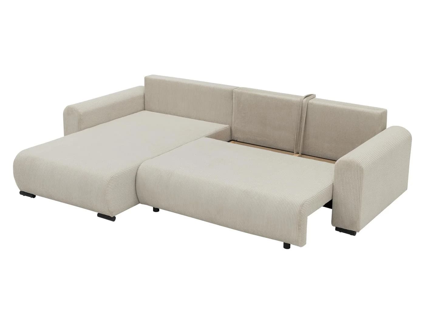 MIRJAN24 Ecksofa Merkos Beige Chenille mit Schlaffunktion und Bettkasten - Bild 5