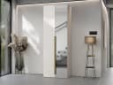 MIRJAN24 Kleiderschrank Kerkin 2D mit Spiegel und Goldgriffen Bild 1