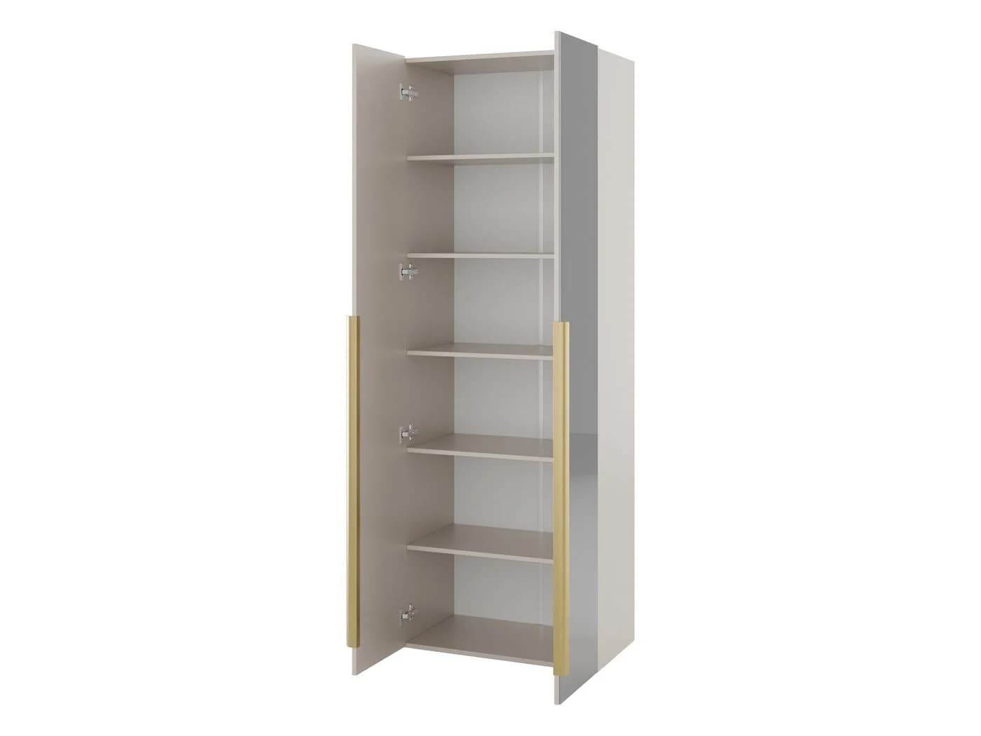 MIRJAN24 Kleiderschrank Kerkin 2D mit Spiegel und Goldgriffen - Bild 3