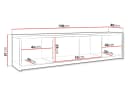 MIRJAN24 TV-Schrank Solid 4D Weiß Push to Open Bild 4