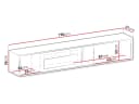 MIRJAN24 TV-Schrank Philippe 190 mit Kamin und LED-Flamme Bild 4