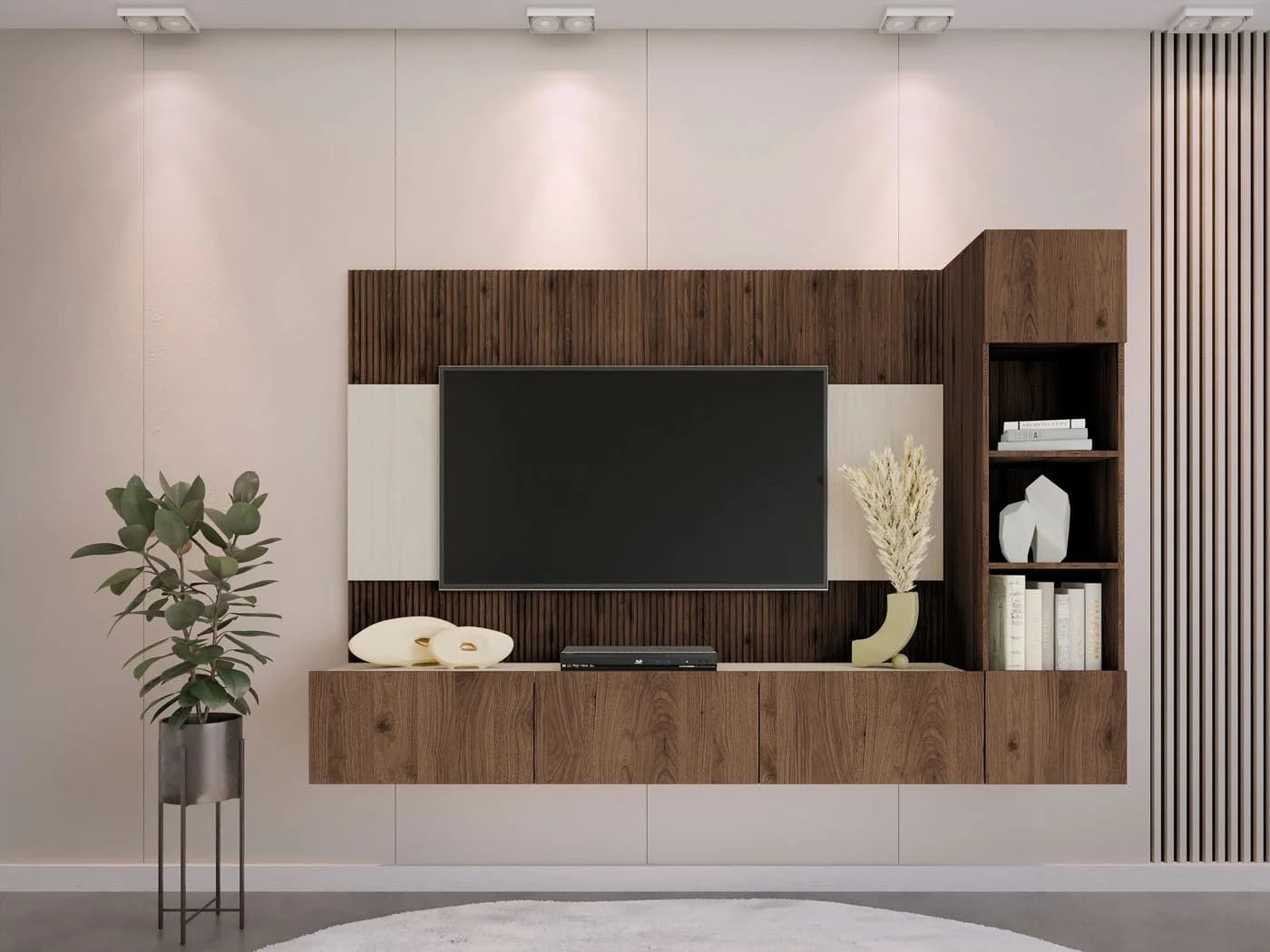 MIRJAN24 Wohnwand Deromi II 3er-Set Eiche Okapi mit Push-to-Open - Bild 3