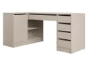 MIRJAN24 Schreibtisch Ada Eckschreibtisch Sandbeige mit Stauraum Bild 2
