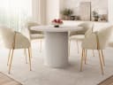 MIRJAN24 Esstisch Ovalio Ausziehbar Sandbeige Bild 1