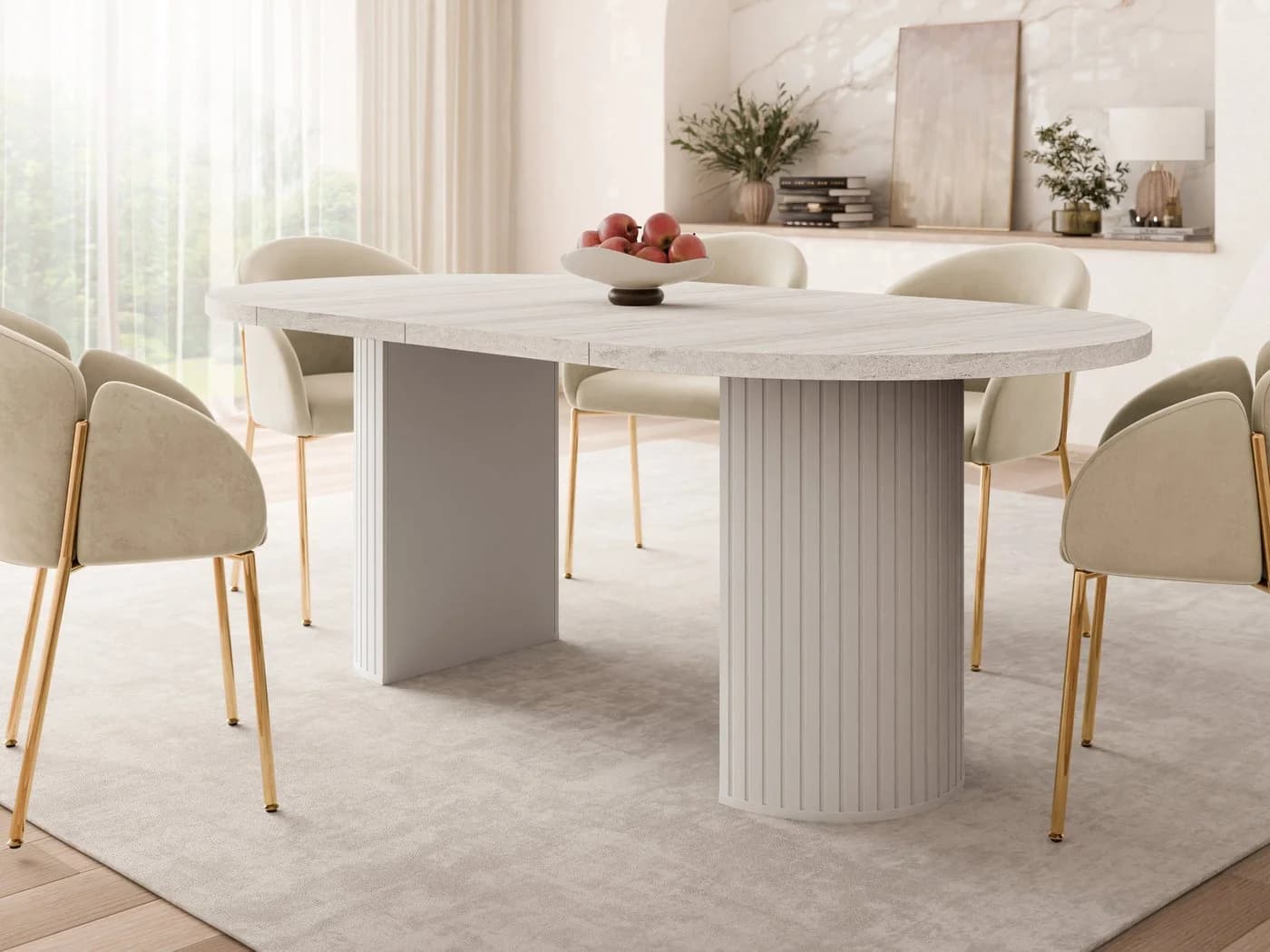 MIRJAN24 Esstisch Ovalio Ausziehbar Sandbeige - Bild 3