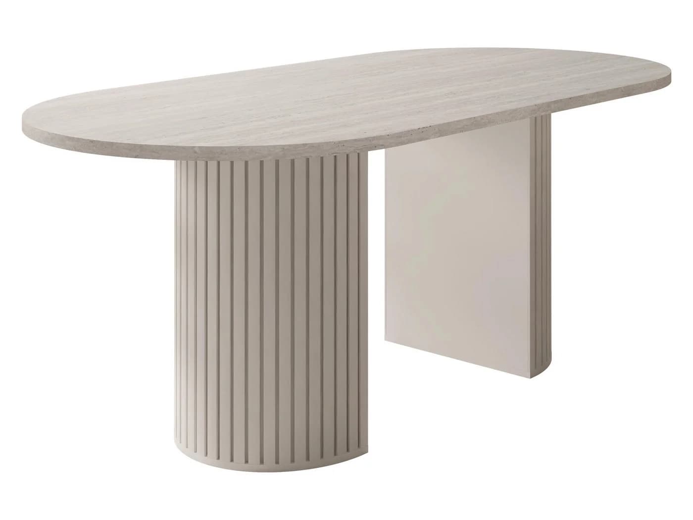 MIRJAN24 Wotkon Tisch Sandbeige/Travertin - Bild 2