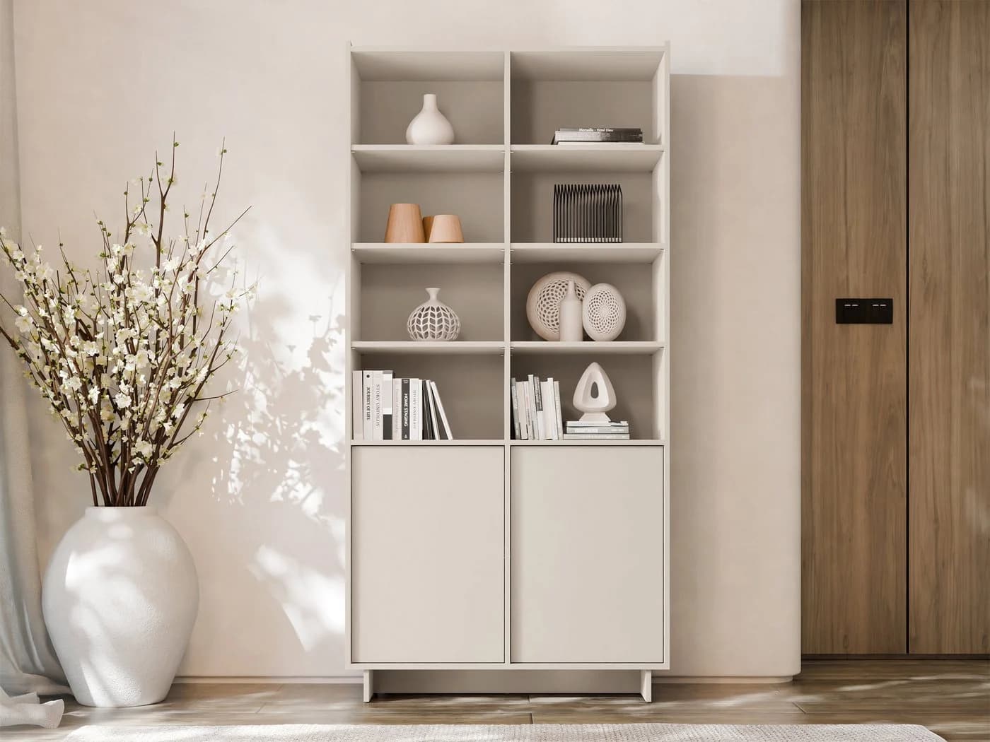 MIRJAN24 Regal Yasumi R98 mit zwei Drehtüren und Push-to-Open