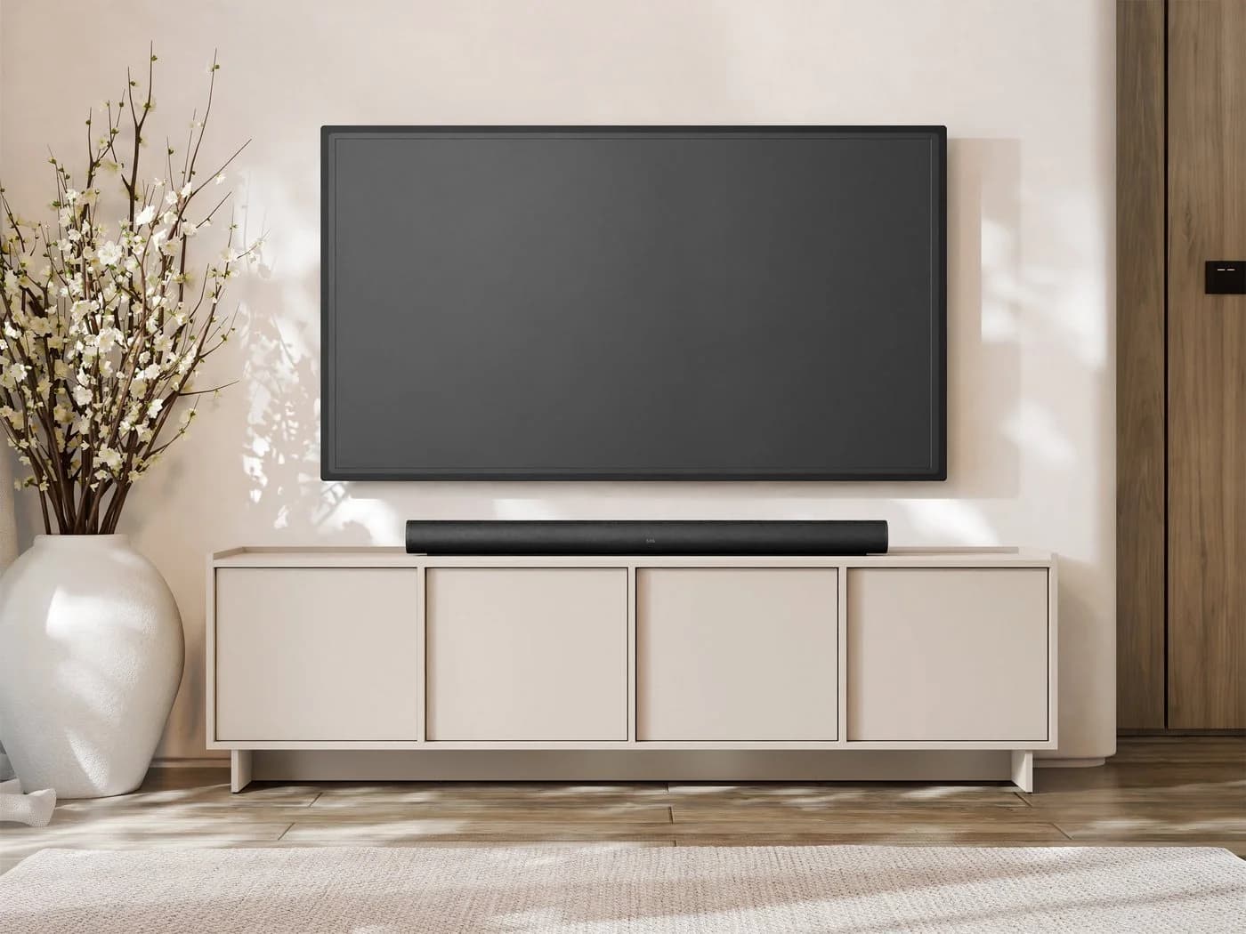 MIRJAN24 TV-Schrank Yasumi 195 Beige Push to Open